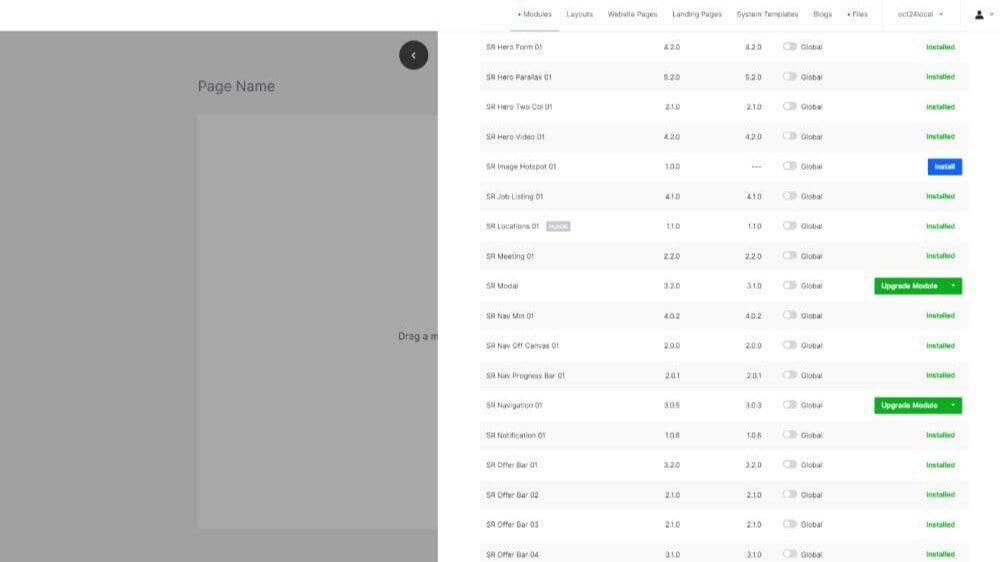 Install and update modules and files