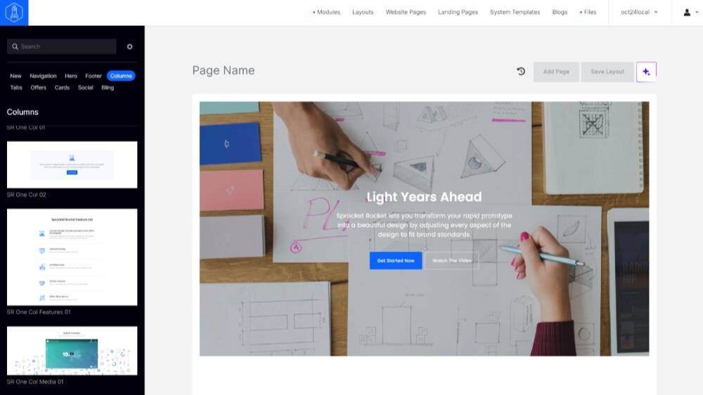 Create your page on Sprocket Rocket